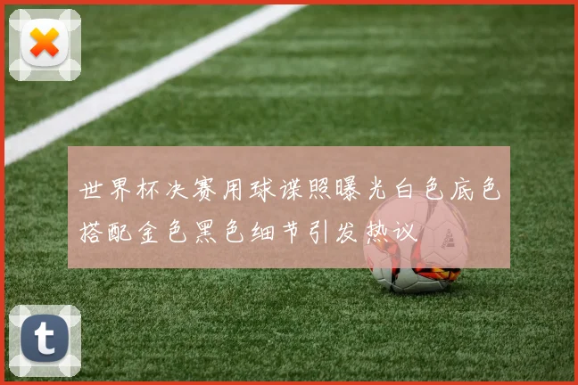 世界杯决赛用球谍照曝光白色底色搭配金色黑色细节引发热议